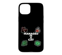 Funny Office Humor Manager Is A Cat Feline Boss Case for iPhone 15 Plus