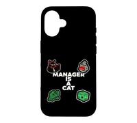 Funny Office Humor Manager Is A Cat Feline Boss Case for iPhone 16