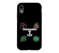 Funny Office Humor Manager Is A Cat Feline Boss Case for iPhone XR