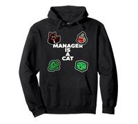 Funny Office Humor Manager Is A Cat Feline Boss Pullover Hoodie