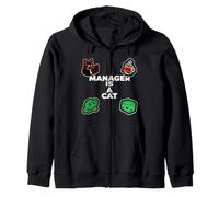 Funny Office Humor Manager Is A Cat Feline Boss Zip Hoodie