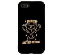 Funny Office Humor Survived Meeting Quote Case for iPhone SE (2020) / 7/8