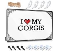 Funny Office Signs I Love My Corgis Tin Sign Funny Garage Tin Sign Tin Wall Decor(20X30CM)