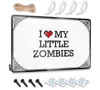 Funny Office Signs I Love My Little Zombies Tin Sign Funny Warning Signs Mancave Accessories Men(30X40CM)