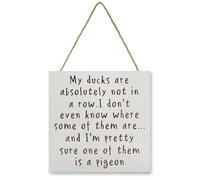 Funny Office Wood Sign, My Ducks Are Absolutely Not In A Row Sign, Funny Office Decor, Funny Desk Accessories For Work, 10X10Inches
