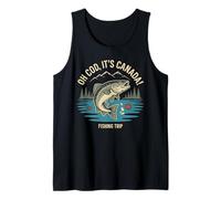 Funny Oh Cod It’s Canada Men’s Fishing Trip with Friends Tank Top