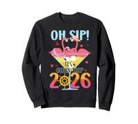 Funny Oh Sip! It’s A Girls Trip Flamingo Lovers Travelers Sweatshirt