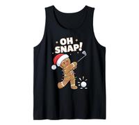 Funny Oh Snap Gingerbread Golf Christmas Holiday Art Tank Top