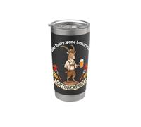 Funny Oktoberfest Alpine Ibex Drink Bier Today Gone Tomorrow Stainless Steel Insulated Tumbler