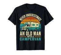 Funny Old Man with A Campervan Retro Vintage Motorhome T-Shirt