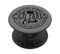 Funny Old People Farts Club Official Member Senior Citizen PopSockets Adhesive PopGrip