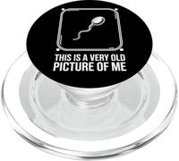 Funny Old Picture of Me Sperm Sarcastic Birthday Joke PopSockets PopGrip for MagSafe