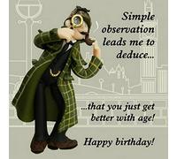 Funny Olde World Sherlock Holmes Birthday Card - ESD34