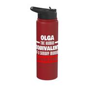 Funny Olga Saying Human Hangover Olga Name Stainless Steel Insulated Water Bottle