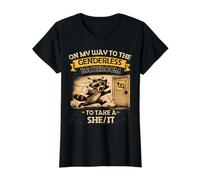 Funny On My Way to The Genderless Bathroom to Take a She/It Value Graphic T-Shirt