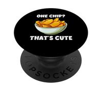 Funny One Chip That's Cute Snack Lover Humor PopSockets Adhesive PopGrip