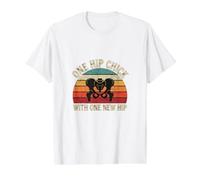 Funny One Hip Chick with One New Hip Replacement Value Graphic T-Shirt, Men, White, S