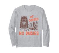 Funny Oops Cat Knocks Over Plant Shirt No Daisies Sarcastic Long Sleeve T-Shirt