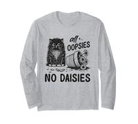 Funny Oops Cat Knocks Over Plant Shirt No Daisies Sarcastic Long Sleeve T-Shirt