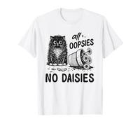 Funny Oops Cat Knocks Over Plant Shirt No Daisies Sarcastic T-Shirt