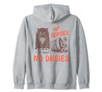 Funny Oops Cat Knocks Over Plant Shirt No Daisies Sarcastic Zip Hoodie
