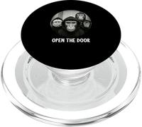 funny open the door monkey PopSockets PopGrip for MagSafe