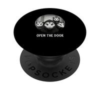funny open the door possum PopSockets Adhesive PopGrip