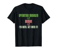 Funny Operation Manager Woman I'm Both Get Over It Operation Value Graphic T-Shirt
