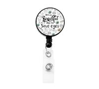Funny Ophthalmology Badge Reel for Eye Doctor Optometrist Appreciation Gift Optometry Tech Gift (Save Eyes Badge)