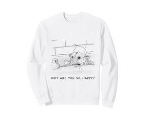 Funny Opossum Illustration Why Are You So Happy Sweatshirt