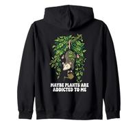 Funny Opossum Meme Maybe Plants are Addicted to Me Zip Hoodie