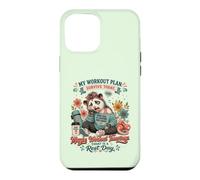Funny Opossum Mom Caffeine Chaos Workout Survival Plan Case for iPhone 12 Pro Max