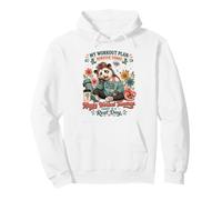 Funny Opossum Mom Caffeine Chaos Workout Survival Plan Pullover Hoodie