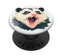 Funny Opossum Screaming Wild Animal Possum PopSockets Adhesive PopGrip