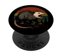 Funny Opossum Vintage Sunset Animal Angry Possum PopSockets Adhesive PopGrip
