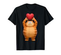 Funny Orange Cat Heart Paws Hands Sign Valentines Day 2025 T-Shirt