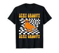 Funny Orange Tabby Cat Sunglasses 1970s Stay Groovy Cat T-Shirt