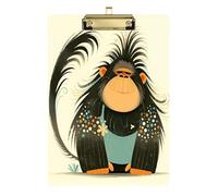 Funny Orangutan Estimate clipboard Standard Hole for Nurses Home Contractor Size 9 x 12