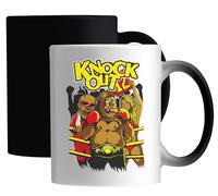 Funny Orangutan Knock Out Boxing Graphic Ceramic Magic Mug White