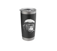 Funny Orangutan Smoking Cigarette Meme Mafia Monkey Stainless Steel Insulated Tumbler