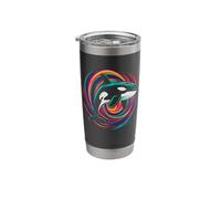Funny Orca Design, Killer Whale Ocean Cool Orca Jumps Out Stainless Steel Insulated Tumbler