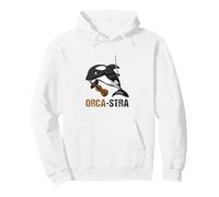 Funny Orca-Stra Whale Playing Cello Marine Biologists Pullover Hoodie