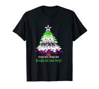 Funny Oriented AroAce Christmas Tree Pride T-Shirt