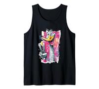 Funny Ostrich Face Graffiti Pop Character Graphic Bird Goofy Tank Top