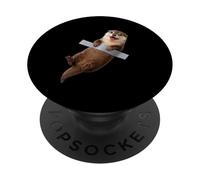 Funny Otter Duct Tape Meme Cute Kawaii Sea Animal Art Humor PopSockets Adhesive PopGrip