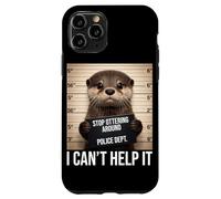 Funny Otter Mugshot Stop Ottering Around I Cant Help It Case for iPhone 11 Pro
