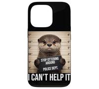 Funny Otter Mugshot Stop Ottering Around I Cant Help It Case for iPhone 13 Pro