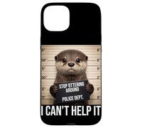 Funny Otter Mugshot Stop Ottering Around I Cant Help It Case for iPhone 15 Plus