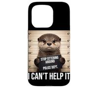 Funny Otter Mugshot Stop Ottering Around I Cant Help It Case for iPhone 15 Pro
