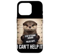 Funny Otter Mugshot Stop Ottering Around I Cant Help It Case for iPhone 16 Pro